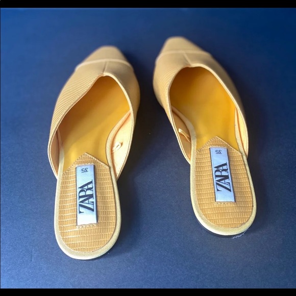 Yellow Zara mules 35/5 - Picture 2 of 6